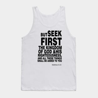 Matthew 6 33 Tank Top